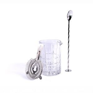 Houdini -  3pc Cocktail Stir Set with Mixing Glass, S Silver